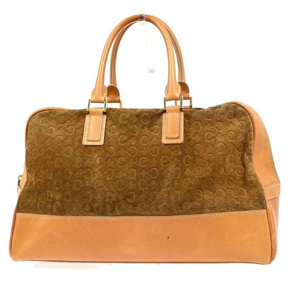 Celine C Macadam Handbag Suede And Leather Brown Suede Handbag - Picture 2 of 16